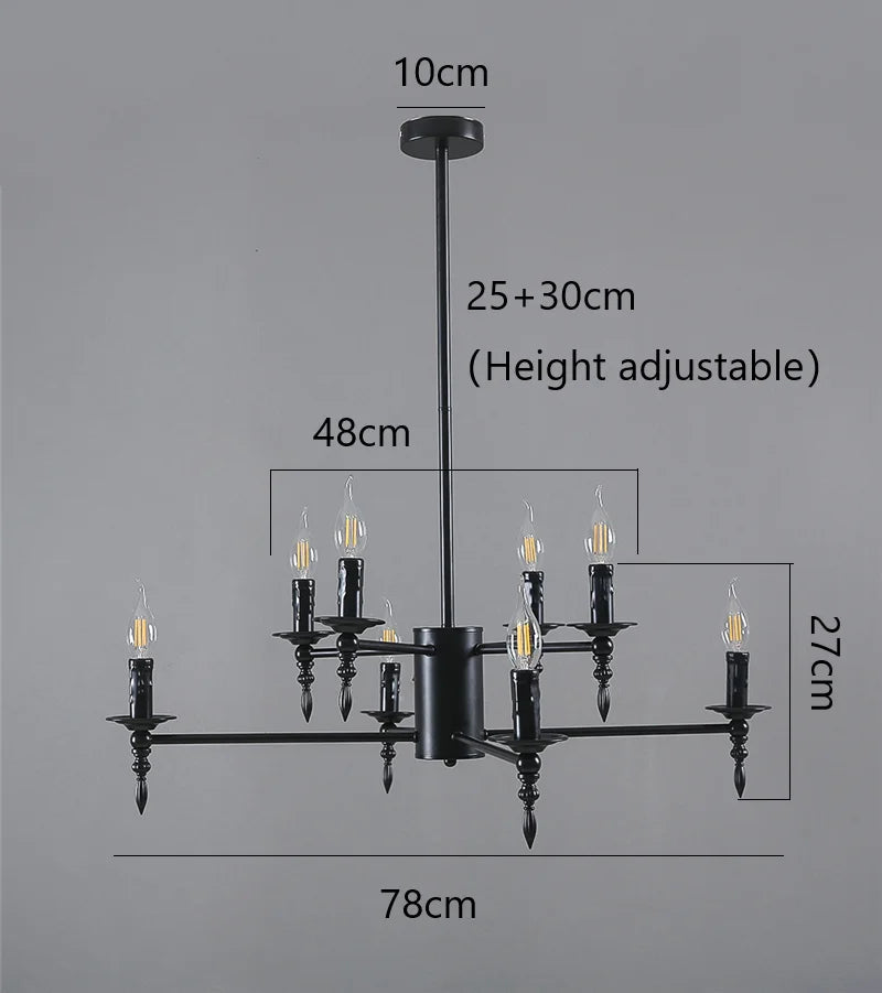 Afralia™ Iron Art LED Pendant Chandelier Modern Living Room Kitchen Hanging Light