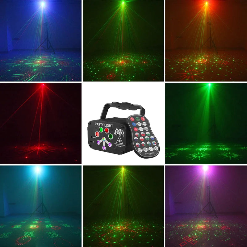 Afralia™ RGB Mini Laser Light Projector for Party, Wedding & Events