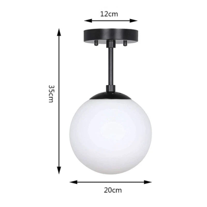 Afralia™ Nordic Grey Glass Chandelier Ceiling Lamp