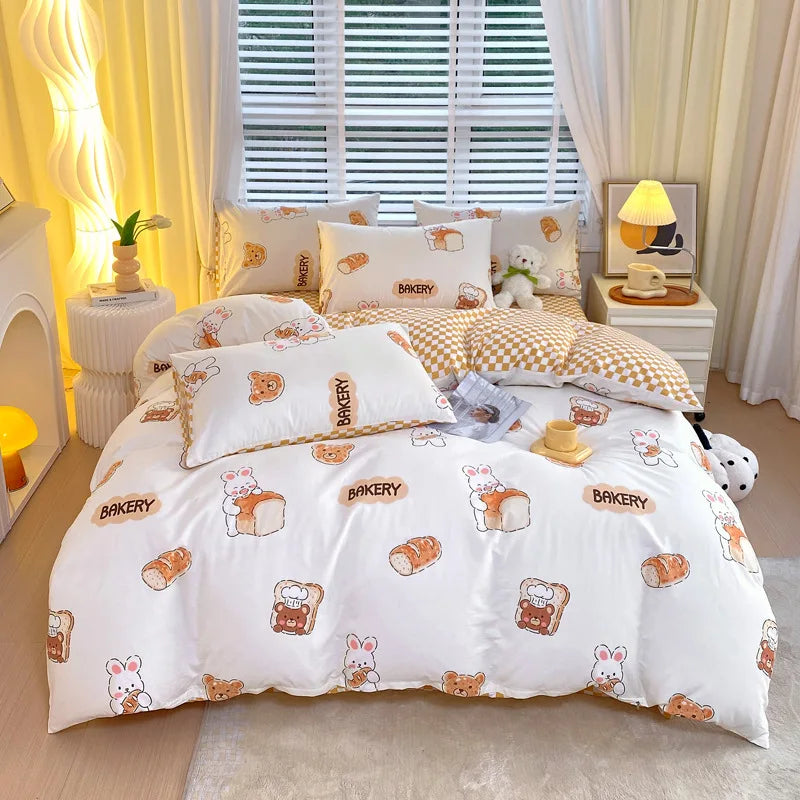 Afralia™ Cotton Single Duvet Cover - Skin Friendly Quilt Cover for Single King Bed