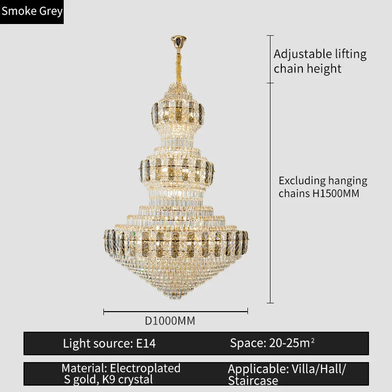 Afralia™ Crystal Duplex Headlight in Luxury European Style for Living Room & Hotel Lobby