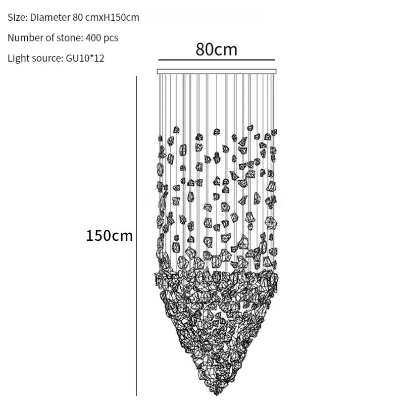 Afralia™ Luxury Crystal Chandelier: Modern LED Hanging Lamp for Home Indoor Light Fixtures