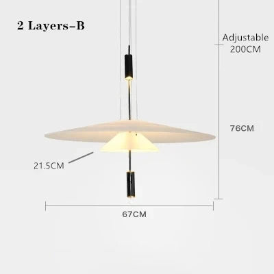 Afralia™ LED Saucer Pendant Light for Home Decor and Living Room