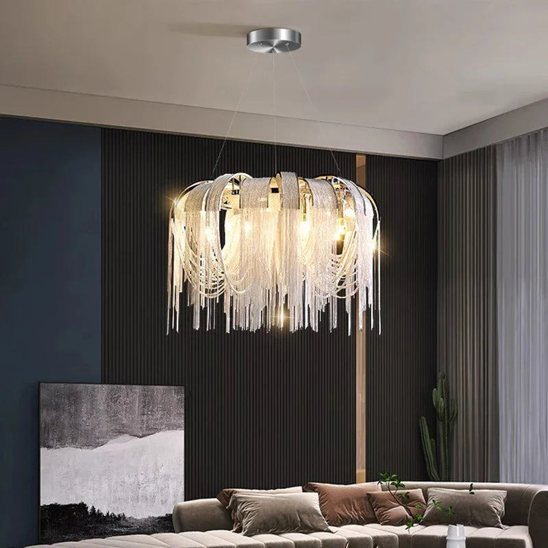 Afralia™ LED Pendant Light Chandeliers for Modern Home Decor Living Room Dining Room