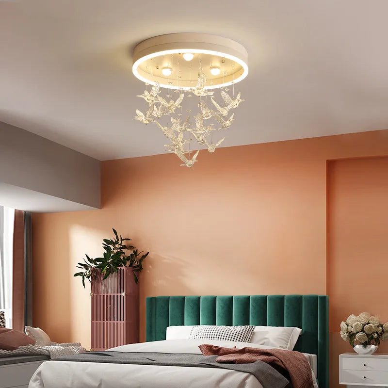 Afralia™ Crystal LED Ceiling Chandelier for Kids' Bedroom