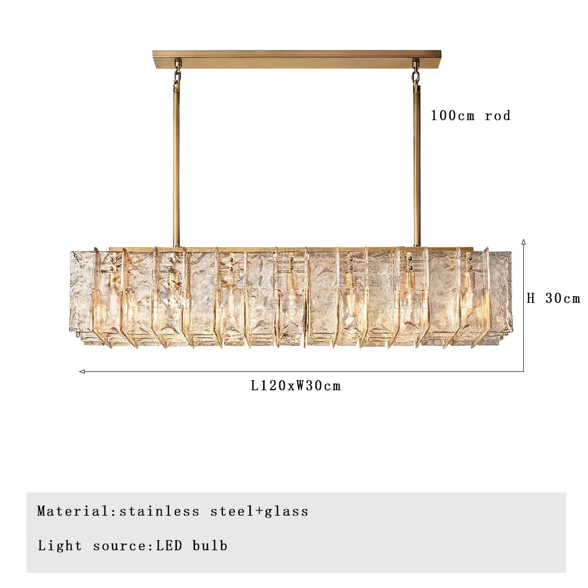 Afralia™ Classic Gold Glass Chandelier Fixture for Living Room & Dining Table