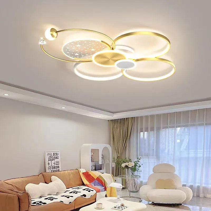 Afralia™ Luxury LED Ceiling Chandelier for Modern Bedroom & Living Room