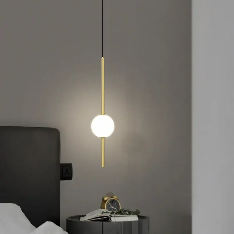 Afralia™ Modern LED Pendant Light for Bedroom Hotel Decoration and Bathroom, Elegant Ceiling Chandeliers