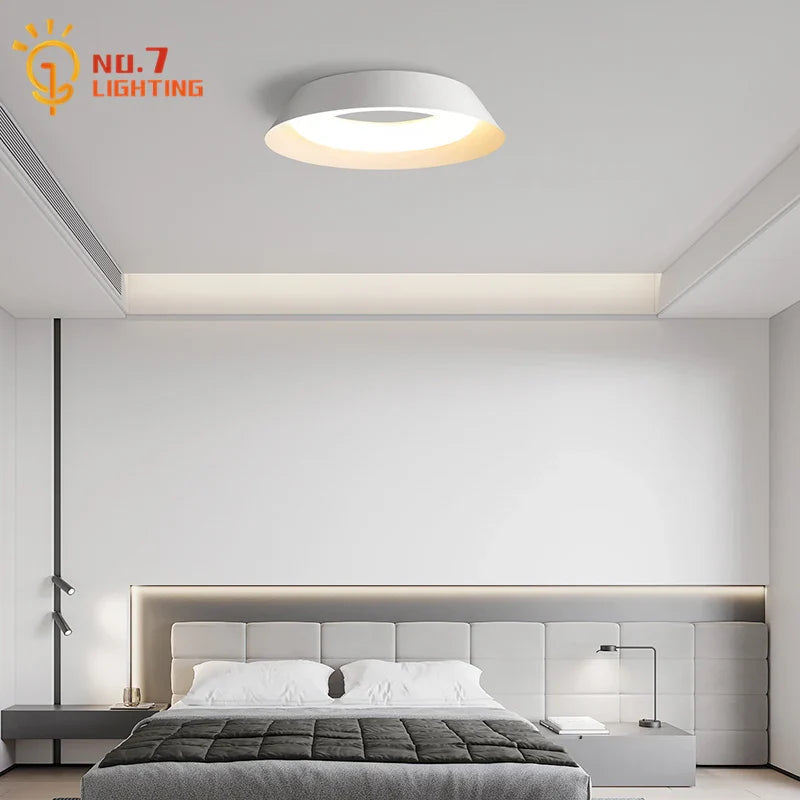 Afralia™ Cream Wind Ceiling Light Indoor LED Minimalist Modern Lamp for Home Decor