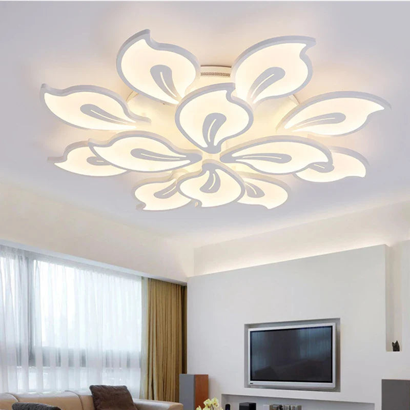 Afralia™ Modern LED Acrylic Chandelier for Living Room, Bedroom, Study - Ceiling Light Fixtures