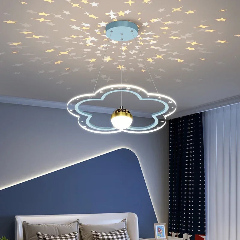 Afralia™ Starry Sky Kids Chandelier Light for Bedroom Study Room Decoration