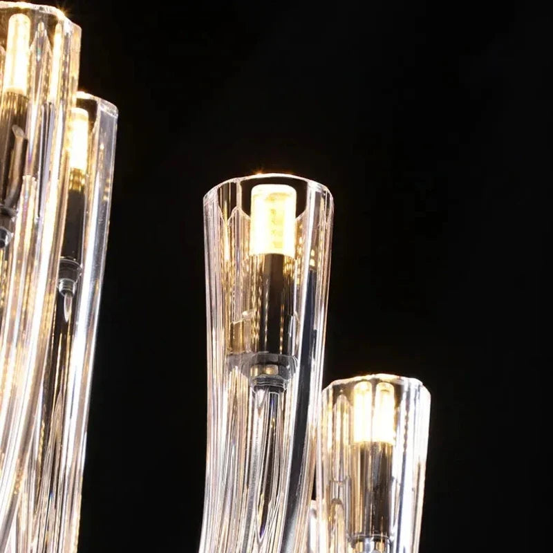 Afralia™ Glass Chandelier LED Hanging Light for Living Room Bedroom Dining Room - 2024 Collection.