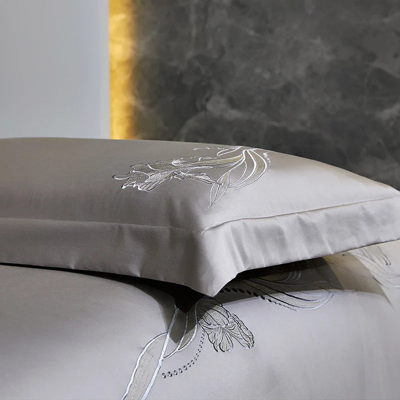 Afralia™ Luxury Embroidery 1000TC Egyptian Cotton Bedding Set - Full Queen King Size