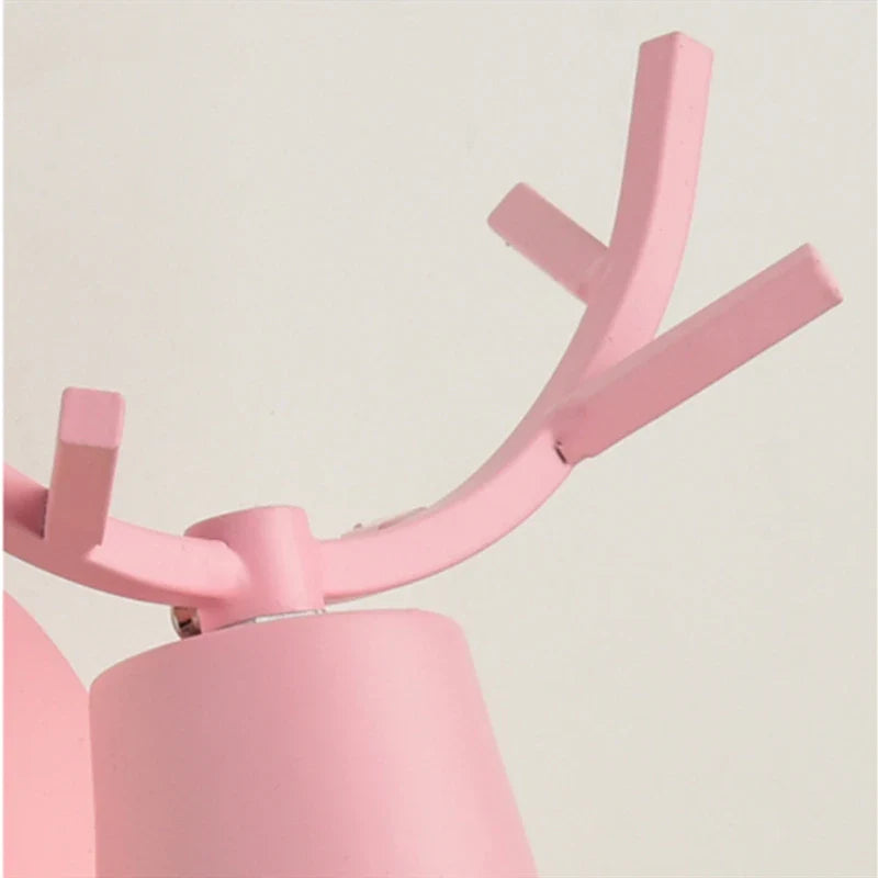 Afralia™ Deer Head LED Wall Lamp, Modern Minimalist Bedroom Lighting in 7 Colors