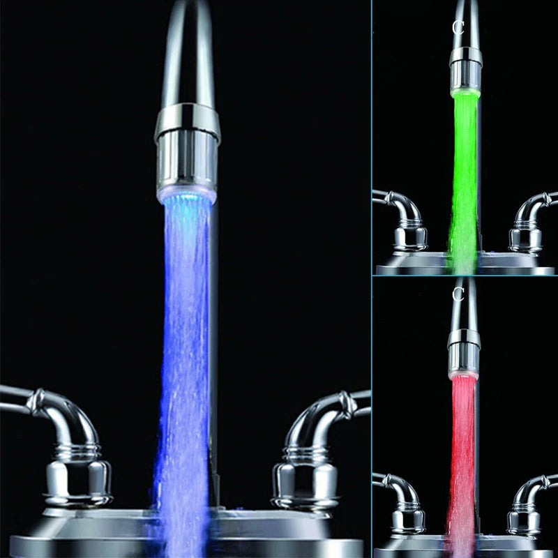 Afralia™ Colorful LED Faucet Aerator - Water Saving Kitchen Tap Light - 7 Color Options