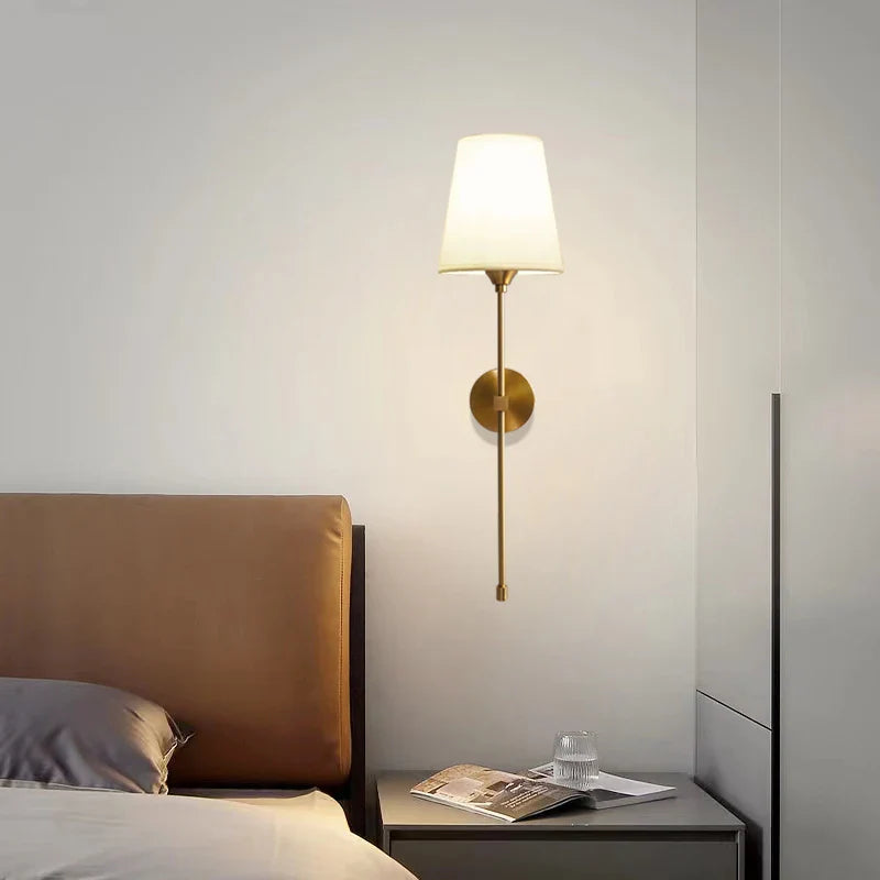 Afralia™ Retro Industrial Wall Lamp with White Shade - Sconce Lighting for Bedroom & Bathroom