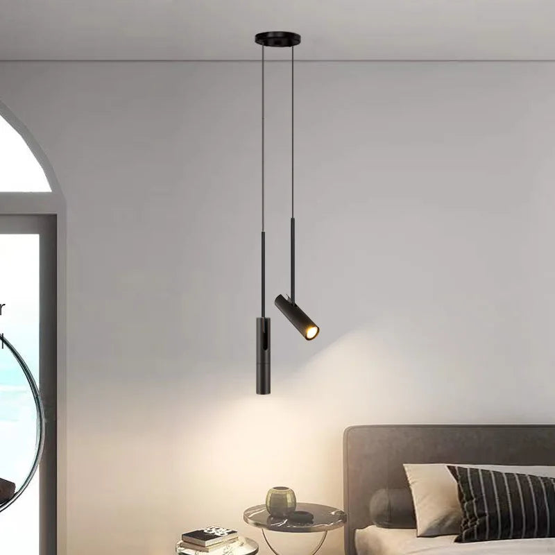 Afralia™ Black Chandelier Pendant Light for Bedroom, Bar, and Coffee Decor