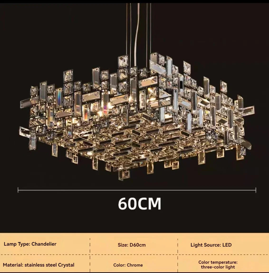 Afralia™ Luxury Crystal LED Chandelier for Elegant Living Spaces