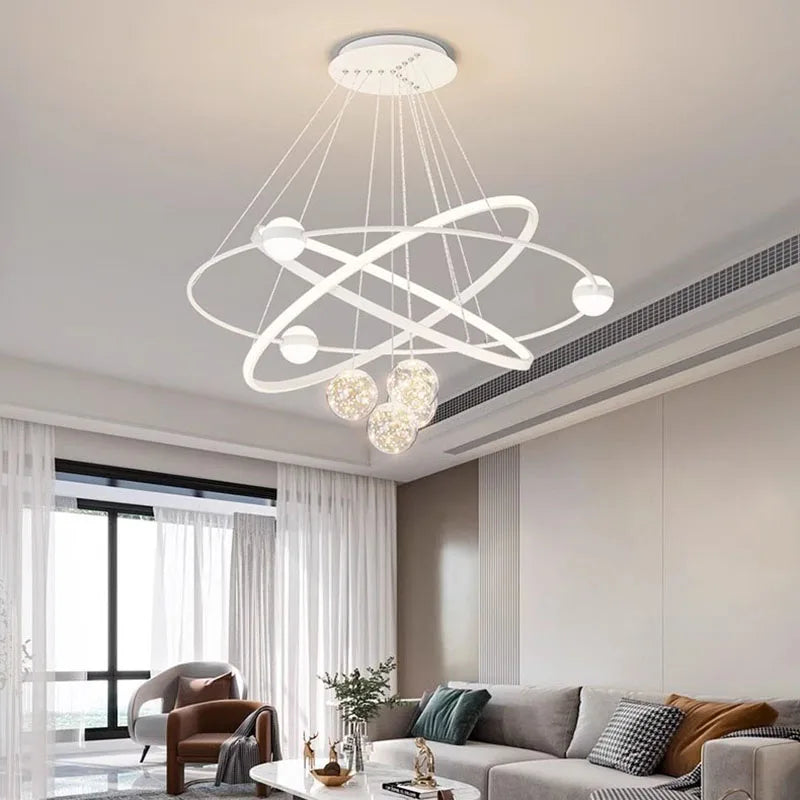 Afralia™ Modern LED Chandeliers for Living and Dining Room Lighting