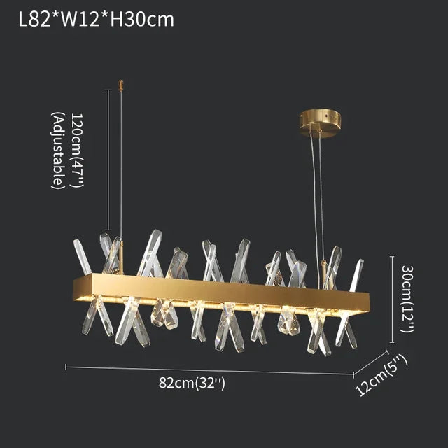 Afralia™ Luxury Crystal LED Chandelier for Modern Dining Room Decor