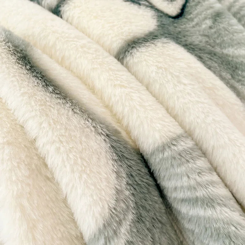 Afralia™ Cozy Winter Plush Pillowcase: Nordic Printed Milk Velvet Soft Home Decor