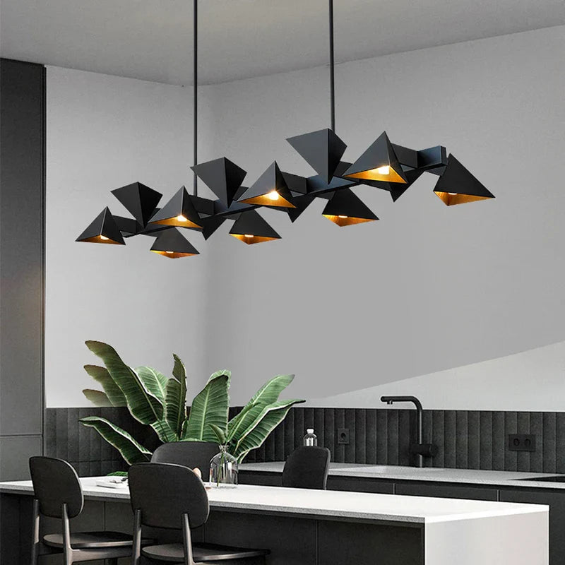 Afralia™ Geometric Polygon LED Pendant Lamp for Modern Minimalist Personality