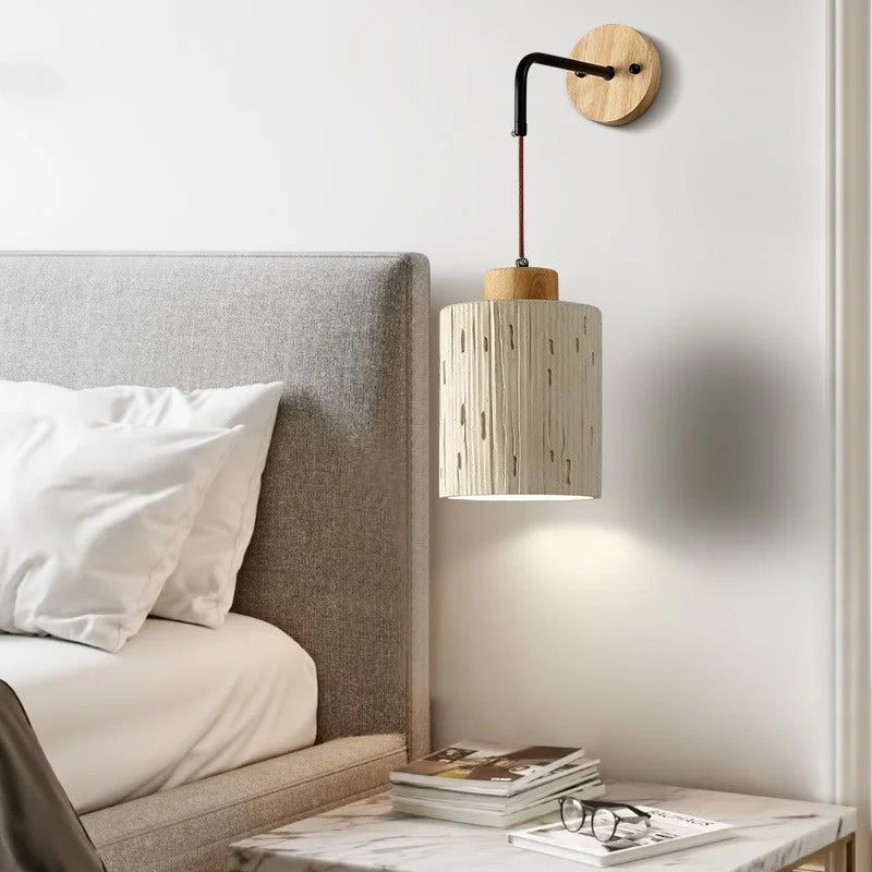 Afralia™ Cement LED Wall Lamp Sconce Nordic Modern Home Decor for Bedroom Hallway