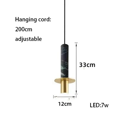 Afralia™ LED Marble Stone Pendant Light for Dining Room