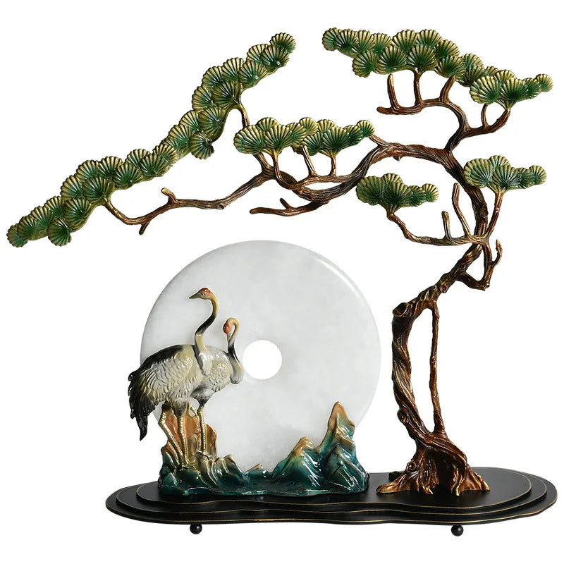 Afralia™ Pine Enamel Decoration for Prosperity in Living Room, Porch, or Office