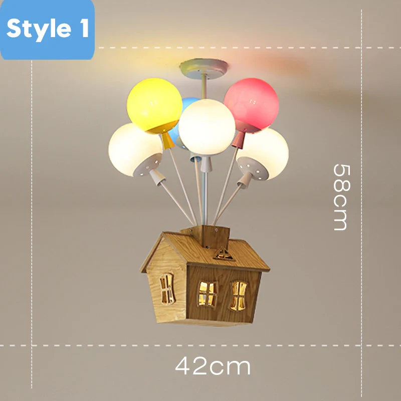 Afralia™ LED Balloon Ceiling Light Living Dining Room Baby Child Ceiling Lamp