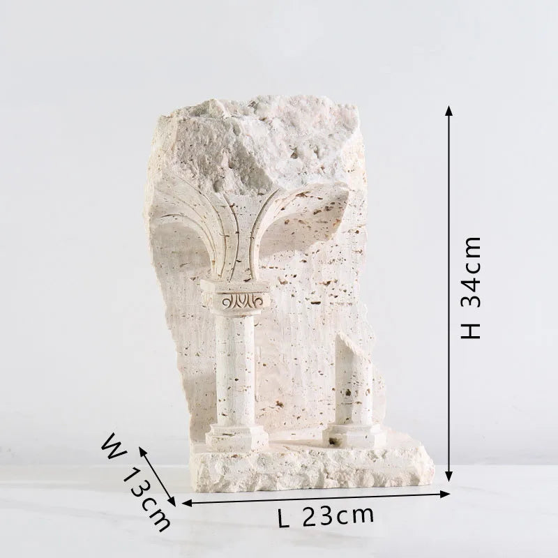 Afralia™ Handmade Marble Medieval Sculptures and Ancient Greek Roman Temple Statue