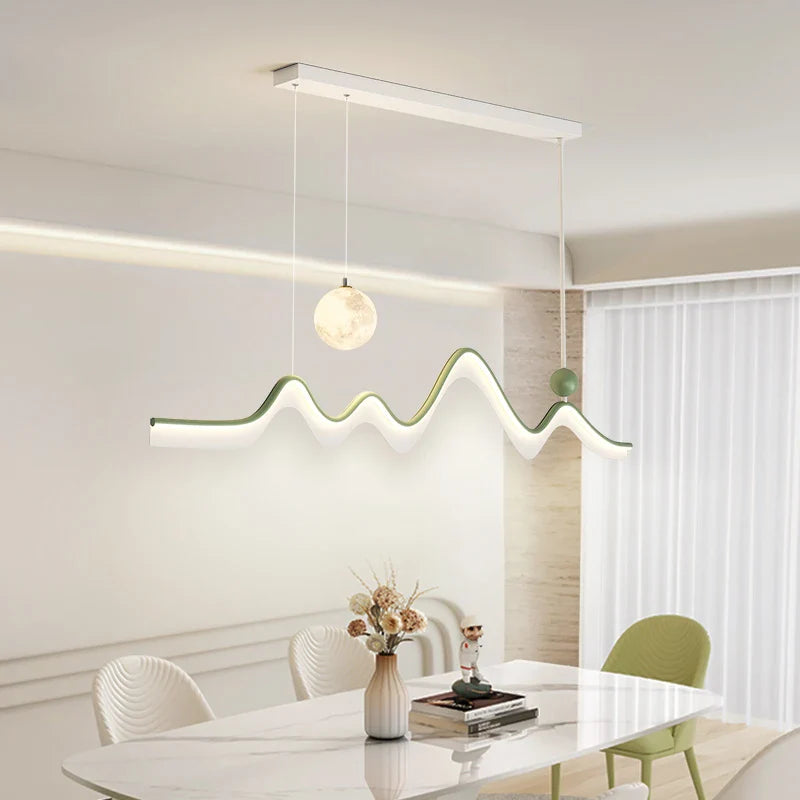 Afralia™ LED Chandelier: Modern Minimalist Pendant Light for Dining Room, Kitchen, Home Lighting