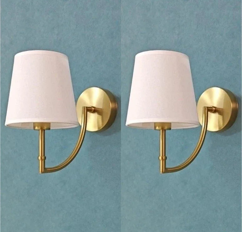 Afralia™ Nordic Minimalism Elbow Wall Lamps with Linen Lampshade for Modern Home Decor