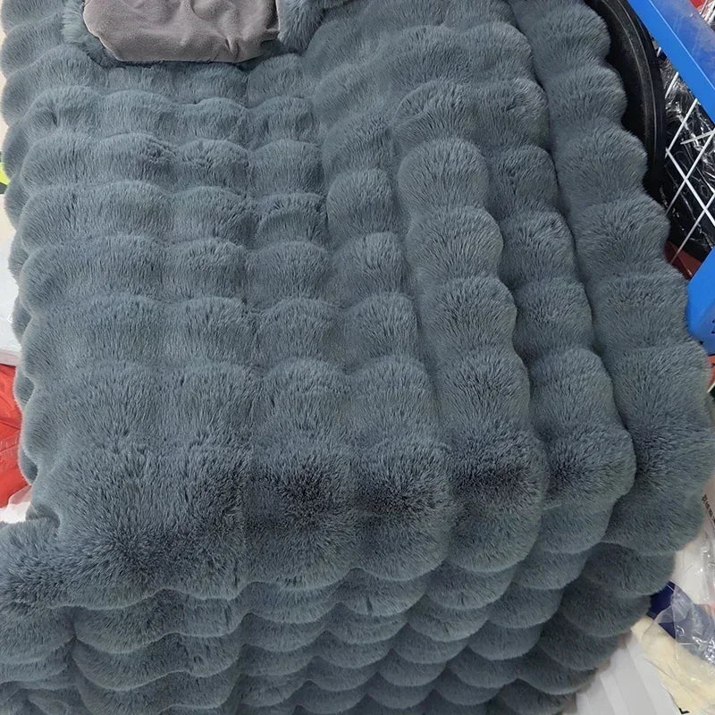 Afralia™ Luxury Tuscan Fur Winter Blanket: Super Comfortable & High-End Warmth