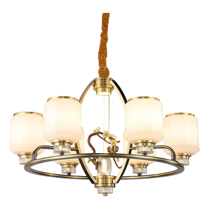 Afralia™ Luxe Jade Chandelier for Living Room and Villa Hall