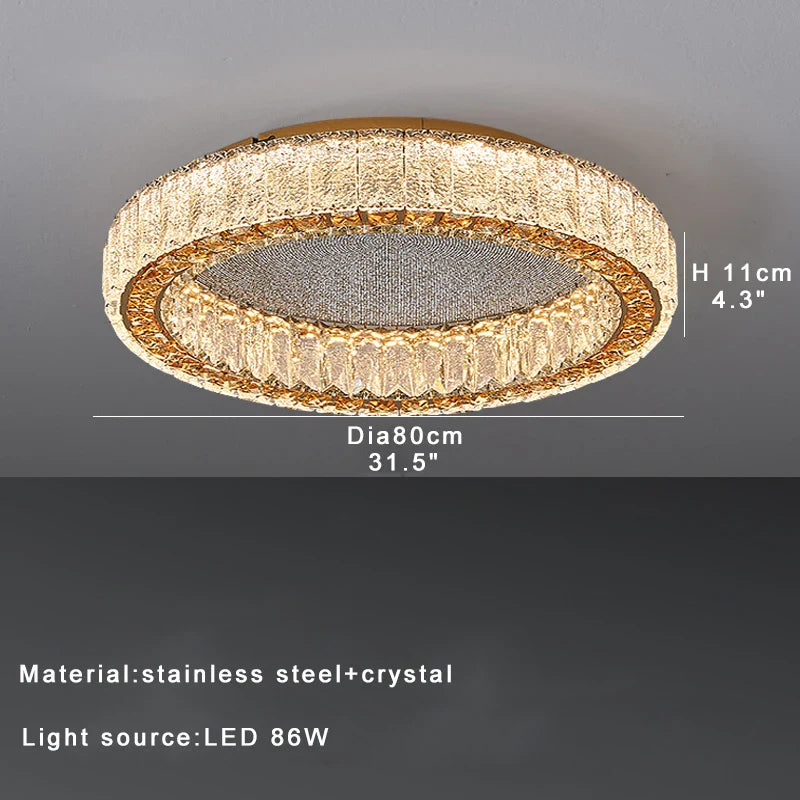 Afralia™ Crystal Ceiling Lamp: Luxury Postmodern Design for Living Room & Bedroom