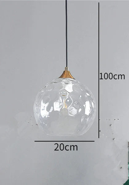 Afralia™ Glass Ball Pendant LED Chandelier for Bedroom Dining Room Kitchen