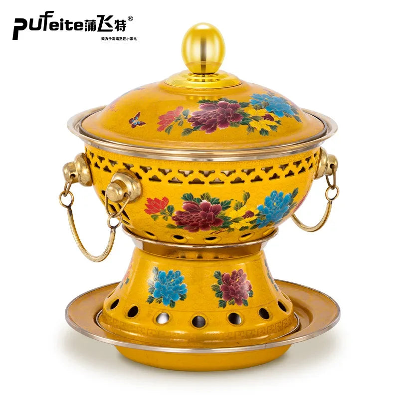 Afralia™ Small Copper Hot Pot: Fast Heat, Single Serving, Traditional Style