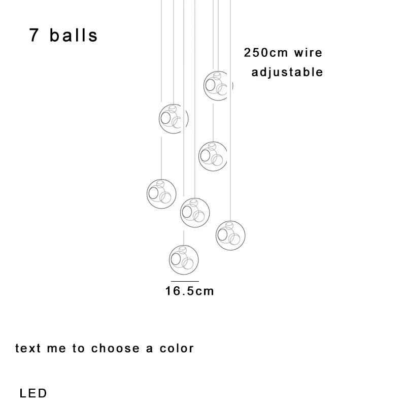 Afralia™ Clear Glass Pendant Light Dimmable LED Luxury Hanging Lamp