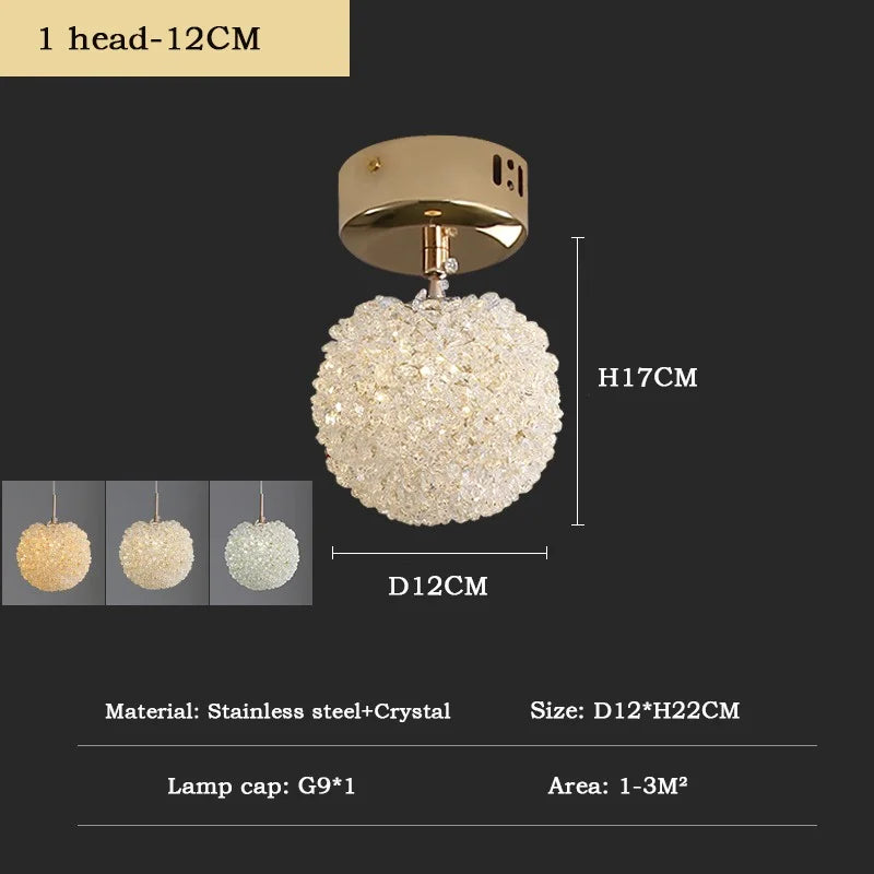 Afralia™ Luxury Pineapple Crystal Pendant Lamp for Modern Villa Lighting
