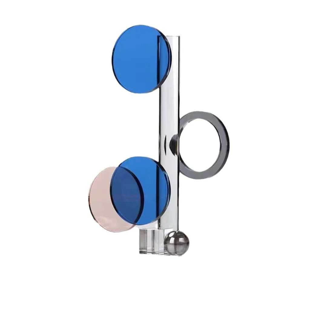 Afralia™ Crystal Geometric Ring Sculpture Home Decor Figurine