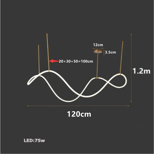 Afralia™ Gold Minimalist LED Pendant Lights for Kitchen Dining Room