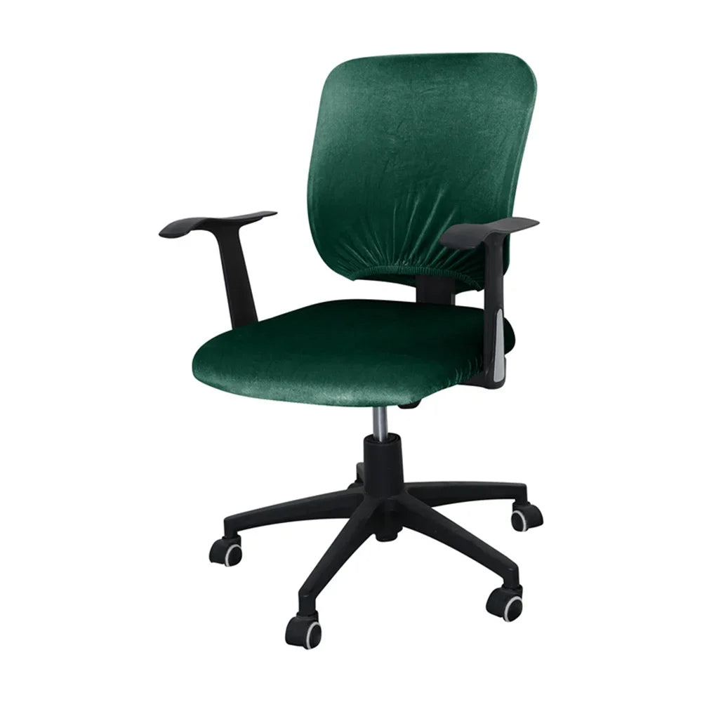 Afralia™ Velvet Office Chair Cover Slipcover: Stretch Spandex Seat Protector