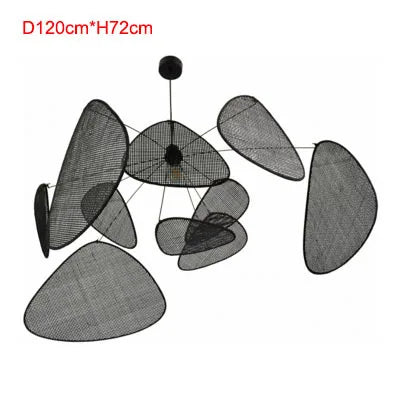 Afralia™ Handcrafted Rattan Leaf Chandelier for Modern Home Decor