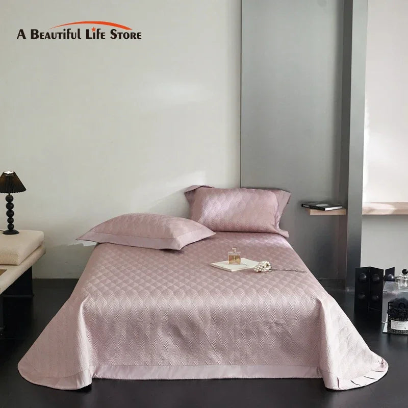 Afralia™ Cool Lyocell Fiber Quilted Bedspread Set with Pillowcase