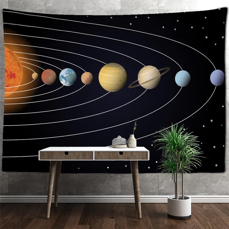 Afralia™ Astronaut Moon Tapestry Wall Hanging - Boho Hippie Living Room Decor