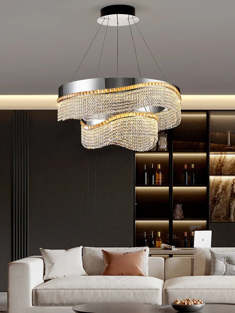 Afralia™ Nordic Crystal LED Pendant Lamp for Luxury Interior Lighting