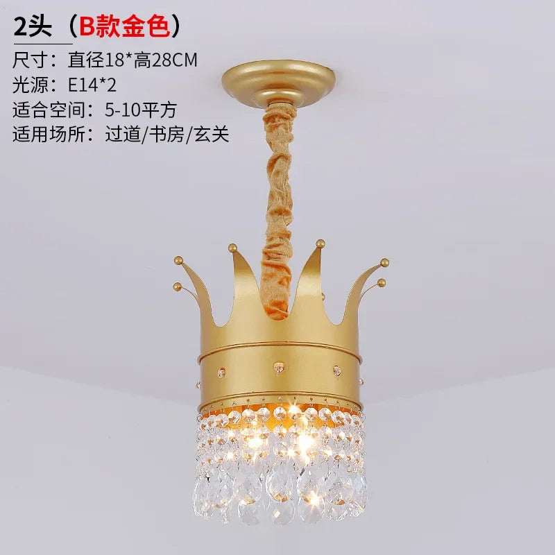 Afralia™ Matte Black/Gold Crown Chandelier for Dining Living Room Shop Fixture