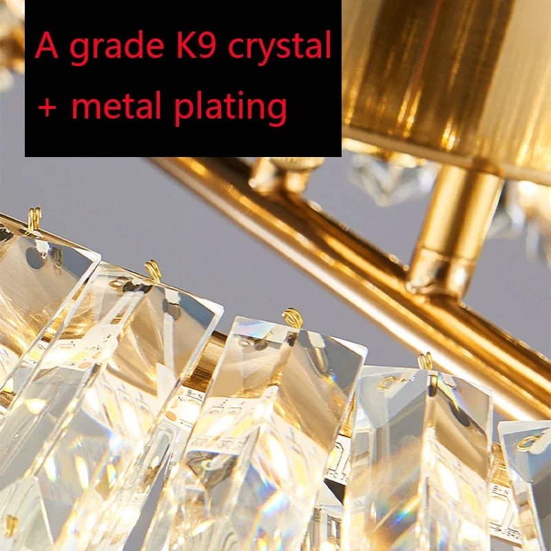 Afralia™ Crystal LED Chandelier: Luxury Modern Bedroom & Living Room Ceiling Light