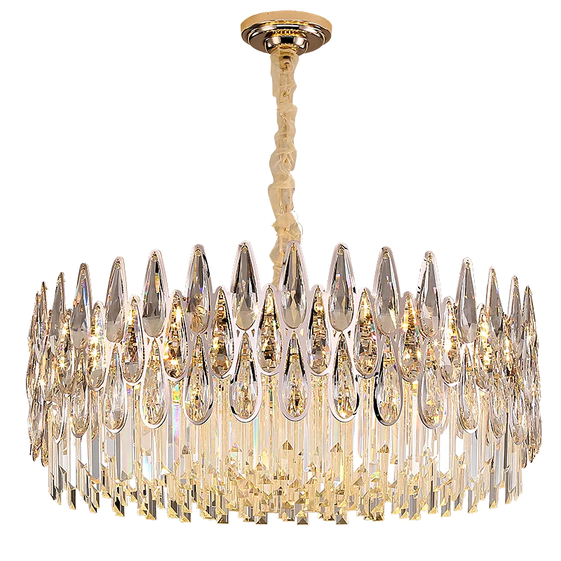 Afralia™ Crystal LED Chandelier | Long Stairway Villa Light | Modern Luxury Post Lamp